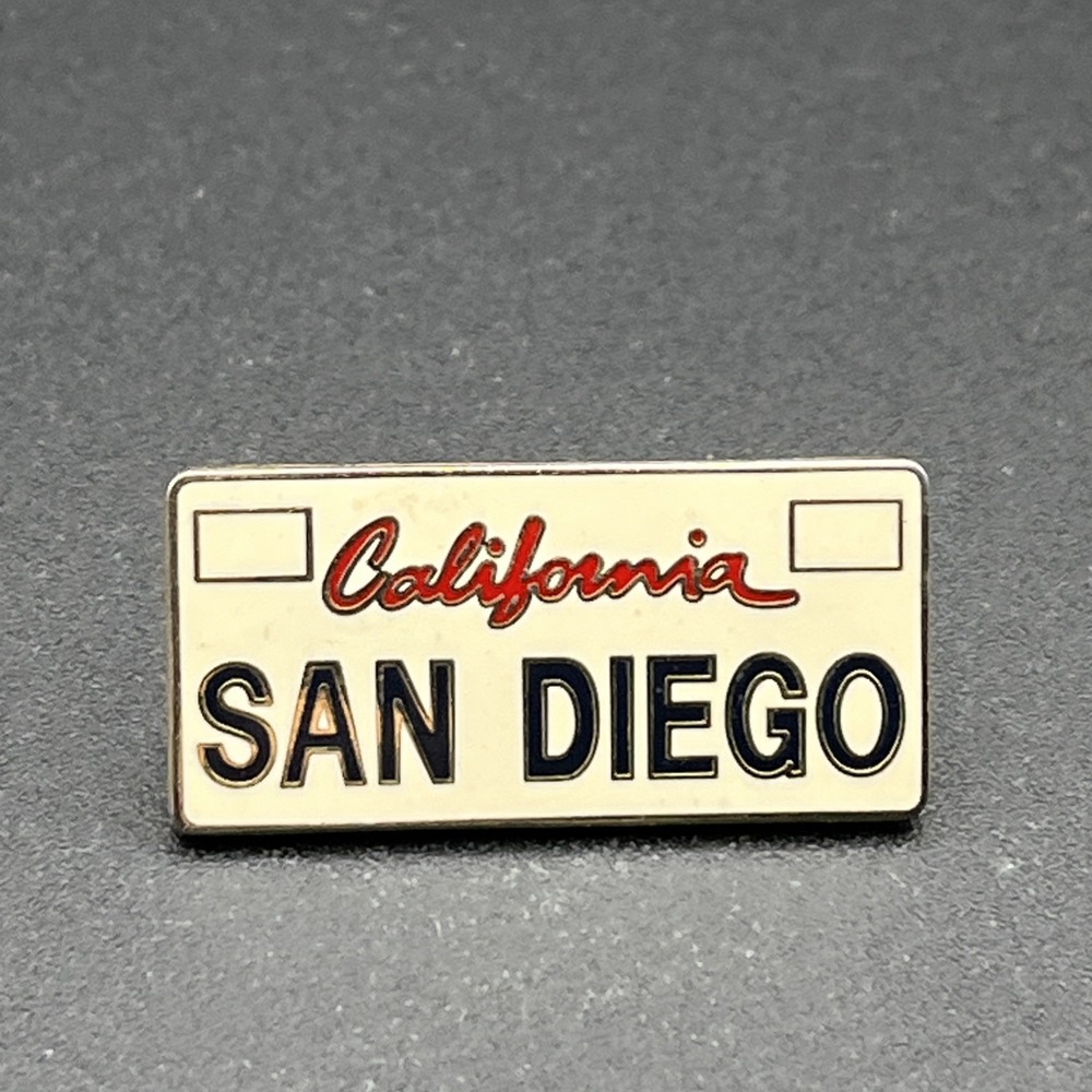 California San Diego License Plate Car Lapel Hat Pin